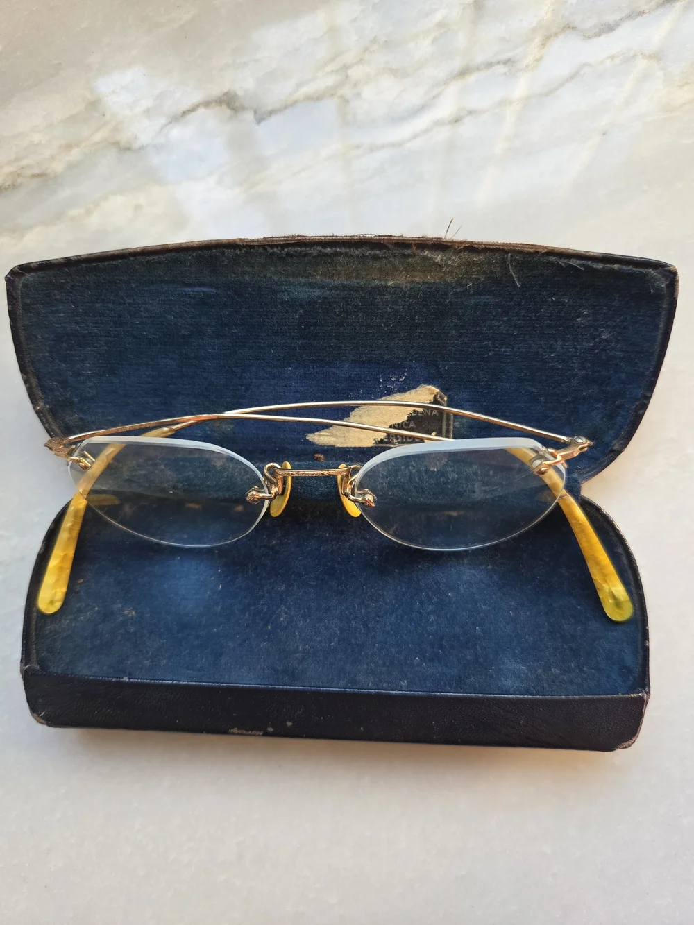 Vtg American Optical Kids 1/10 12K GF Rimless Kids Eyeglasses AO Mid-Century ⬇️